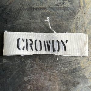 CROWDY Vintage Military name tape Patch CROWDY
